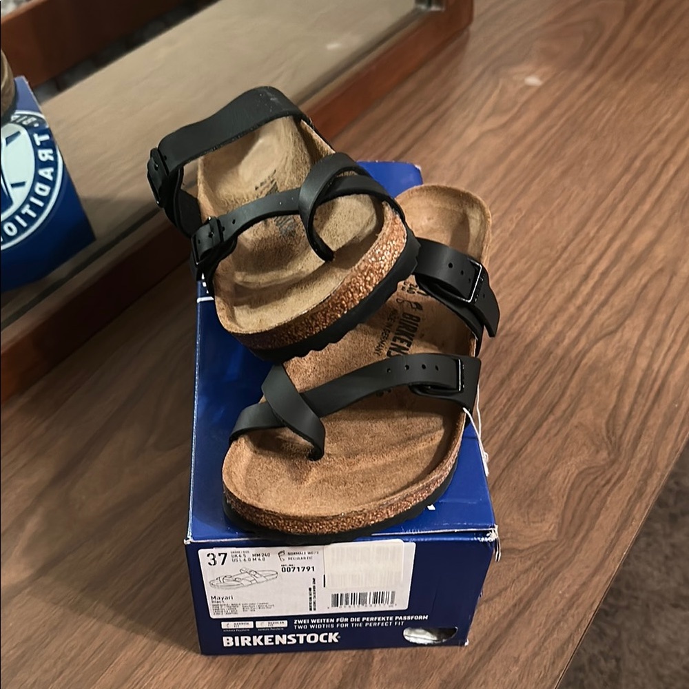 Birkenstock Black and Tan Sandals